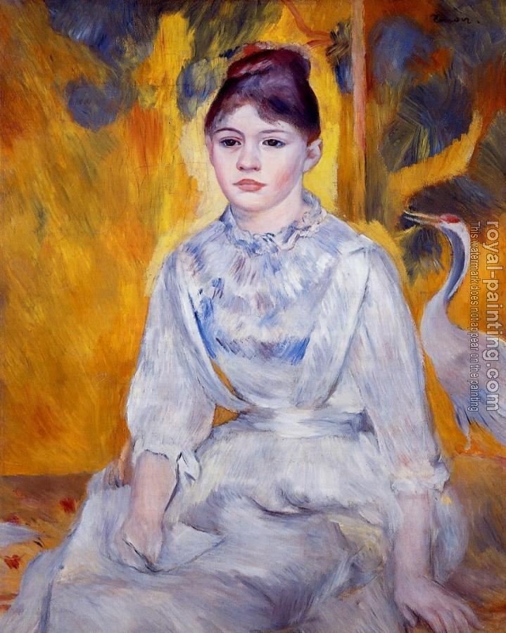 Pierre Auguste Renoir : Young Woman with Crane Pierre Auguste Renoir : Young Woman with Crane